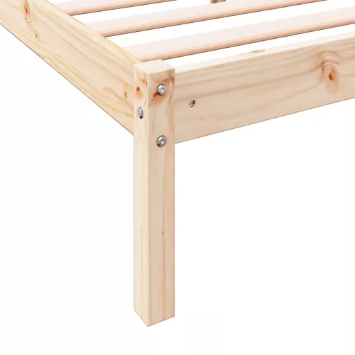 Tömör fenyőfa extra hosszú ágykeret matrac nélkül 90 x 220 cm