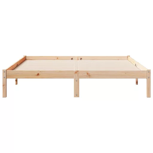 Tömör fenyőfa extra hosszú ágykeret matrac nélkül 140 x 220 cm