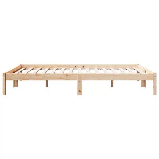 Tömör fenyőfa extra hosszú ágykeret matrac nélkül 140 x 220 cm