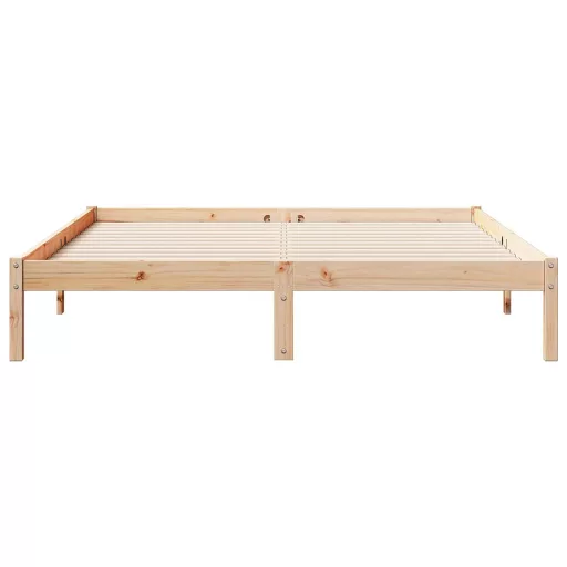 Tömör fenyőfa extra hosszú ágykeret matrac nélkül 160 x 220 cm