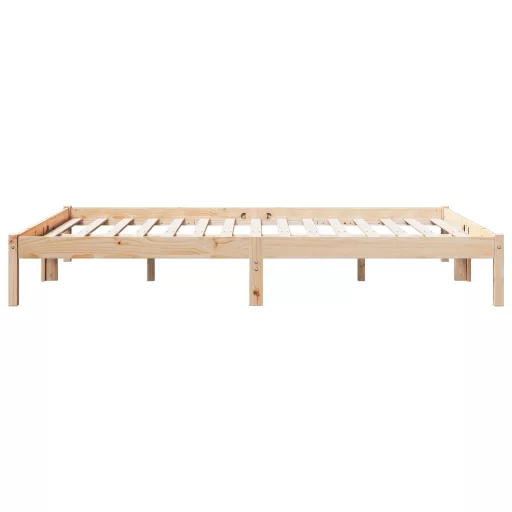 Tömör fenyőfa extra hosszú ágykeret matrac nélkül 160 x 220 cm