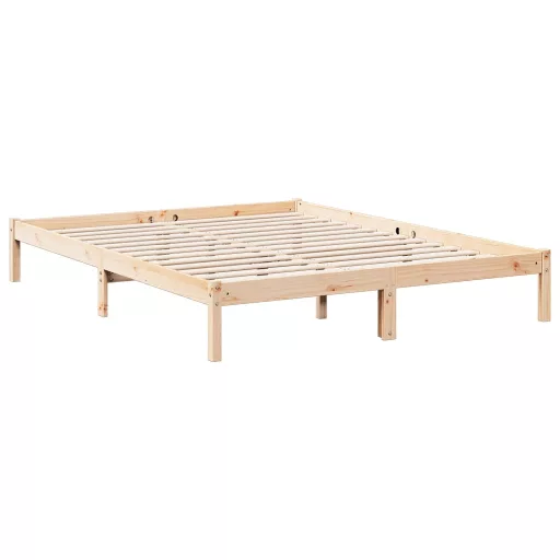 Tömör fenyőfa extra hosszú ágykeret matrac nélkül 160 x 220 cm