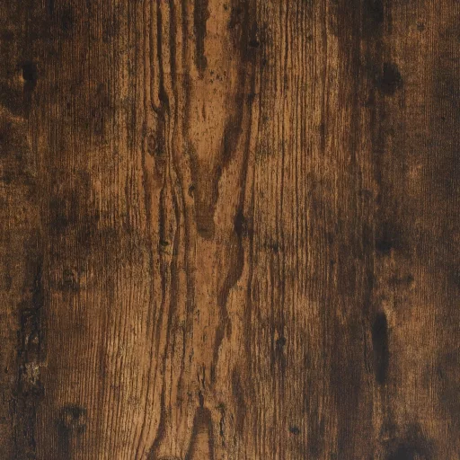3 szintes füstös tölgy szerelt fa sarok könyvespolc 50x50x102cm
