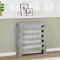 Betonszürke szerelt fa radiátorburkolat 78 x 20 x 82 cm