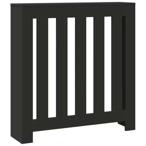Fekete szerelt fa radiátorburkolat 78 x 20 x 82 cm