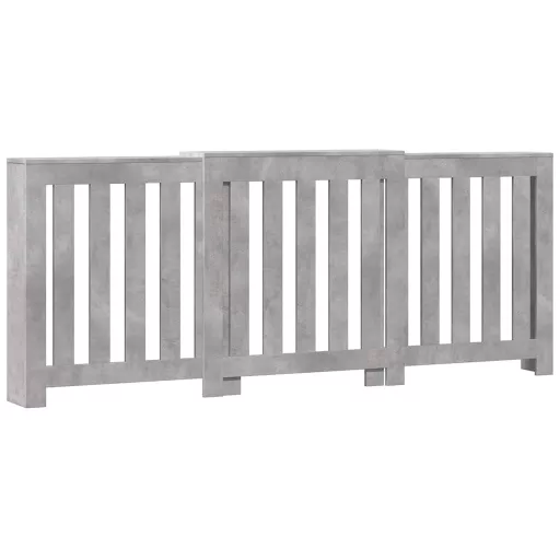 Betonszürke szerelt fa radiátorburkolat 205 x 21,5 x 83,5 cm