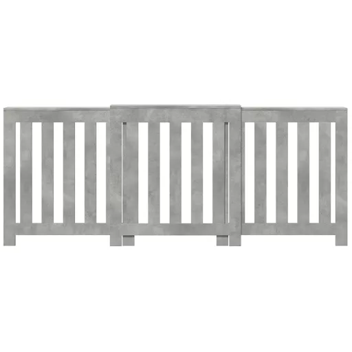 Betonszürke szerelt fa radiátorburkolat 205 x 21,5 x 83,5 cm