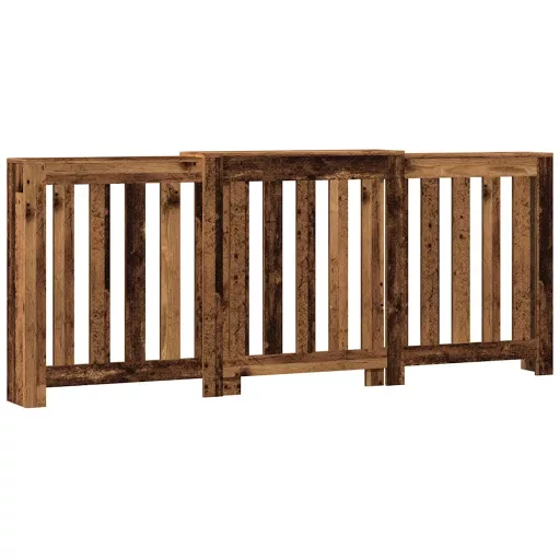 Antik fa színű szerelt fa radiátorburkolat 205 x 21, 5x 83,5 cm