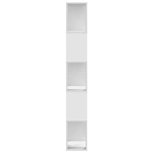 5 szintes fehér szerelt fa könyvespolc 45 x 23,5 x 162,5 cm