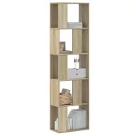   5 szintes sonoma tölgy szerelt fa könyvespolc 45x23,5x162,5 cm