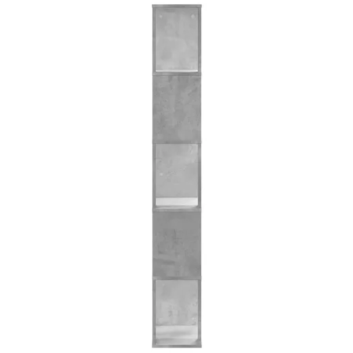 5 szintes betonszürke szerelt fa könyvespolc 45x23,5x162,5 cm