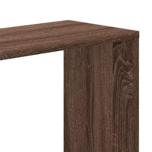 5 szintes barna tölgy szerelt fa könyvespolc 45x23,5x162,5 cm