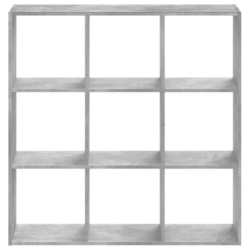 Betonszürke szerelt fa könyvespolc 102 x 32 x 102 cm