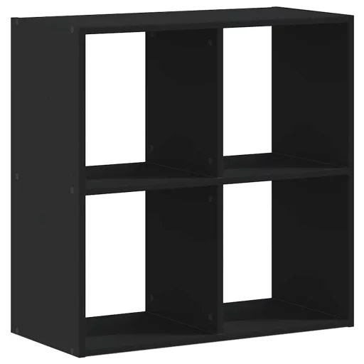 Fekete szerelt fa könyvespolc 68,5 x 32 x 68,5 cm