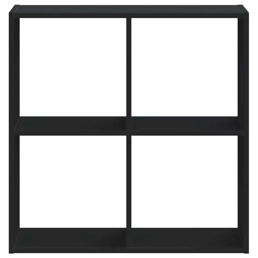 Fekete szerelt fa könyvespolc 68,5 x 32 x 68,5 cm