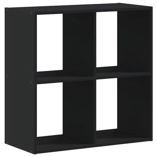 Fekete szerelt fa könyvespolc 68,5 x 32 x 68,5 cm