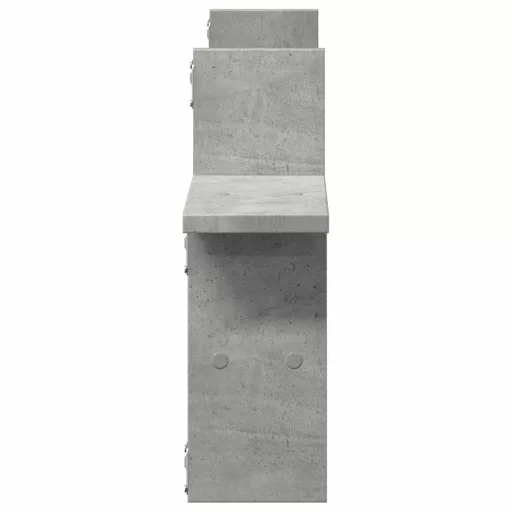 2 db betonszürke szerelt fa fali polc 38 x 12 x 38 cm