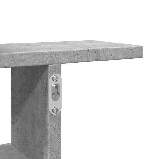 2 db betonszürke szerelt fa fali polc 38 x 12 x 38 cm