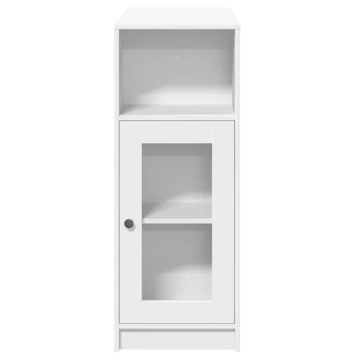 Fehér szerelt fa tárolórekeszes bárasztal 101 x 40 x 103,5 cm