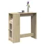 Sonoma tölgy szerelt fa bárasztal tárolókkal 101x40x103,5 cm