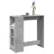 Betonszürke szerelt fa tárolórekeszes bárasztal 101x40x103,5 cm