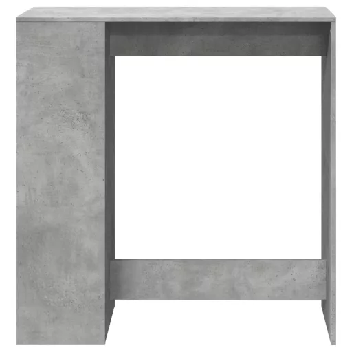 Betonszürke szerelt fa tárolórekeszes bárasztal 101x40x103,5 cm