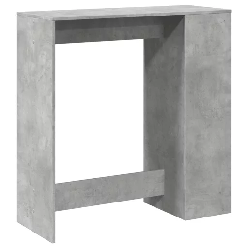 Betonszürke szerelt fa tárolórekeszes bárasztal 101x40x103,5 cm