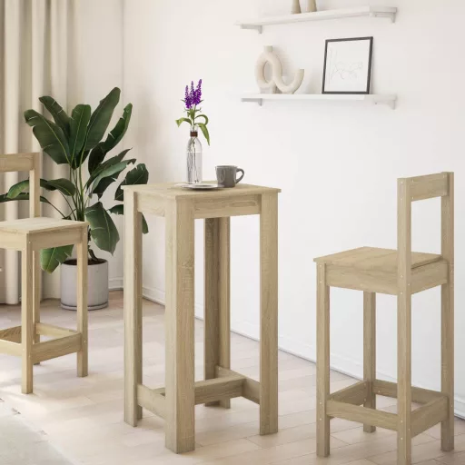 Sonoma tölgy színű szerelt fa bárasztal 51 x 50 x 103,5 cm