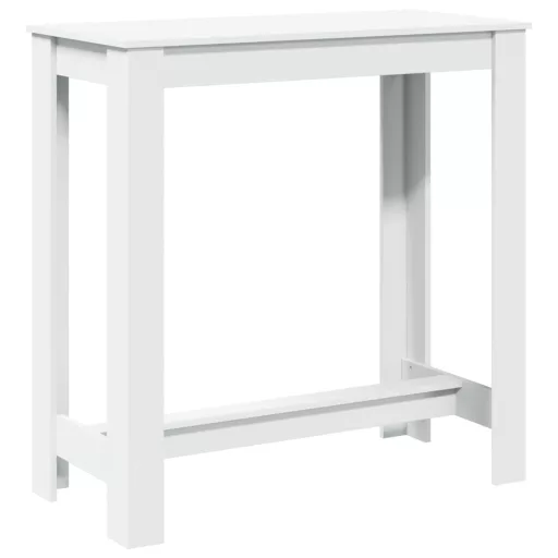 Fehér szerelt fa bárasztal 102 x 50 x 103,5 cm