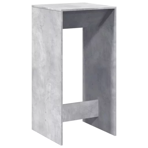 Betonszürke szerelt fa bárasztal 51 x 50 x 103,5 cm