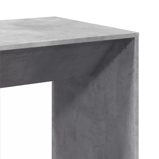 Betonszürke szerelt fa bárasztal 51 x 50 x 103,5 cm