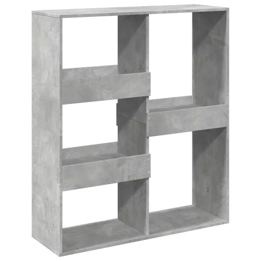 Betonszürke térelválasztó könyvszekrény 100 x 33 x 115 cm