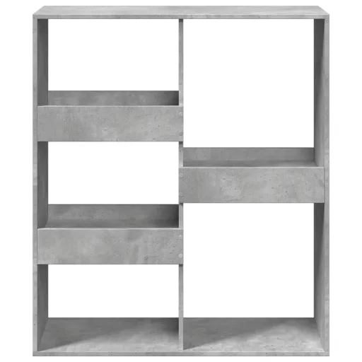 Betonszürke térelválasztó könyvszekrény 100 x 33 x 115 cm