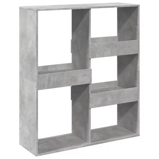 Betonszürke térelválasztó könyvszekrény 100 x 33 x 115 cm
