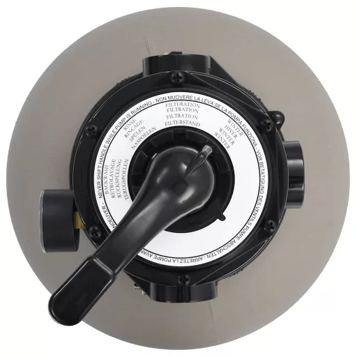 Szürke medence-homokszűrő 4-állású szeleppel 350 mm