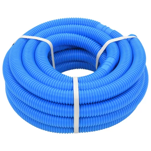 Kék medencetömlő szorítóbilincsekkel 38 mm 12 m