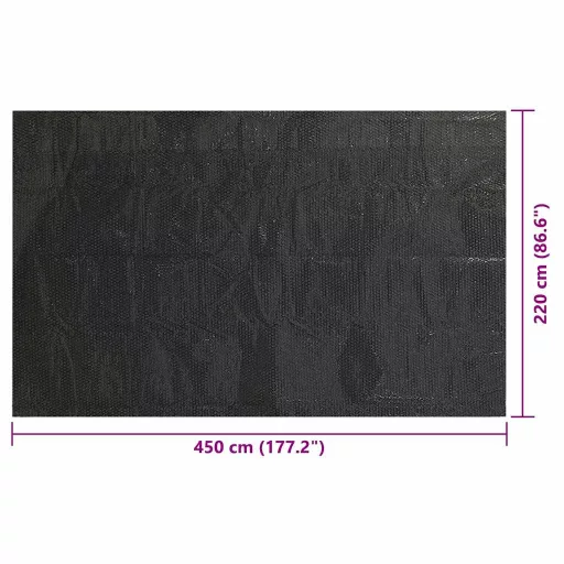 Fekete polietilén medencetakaró 450 x 220 cm