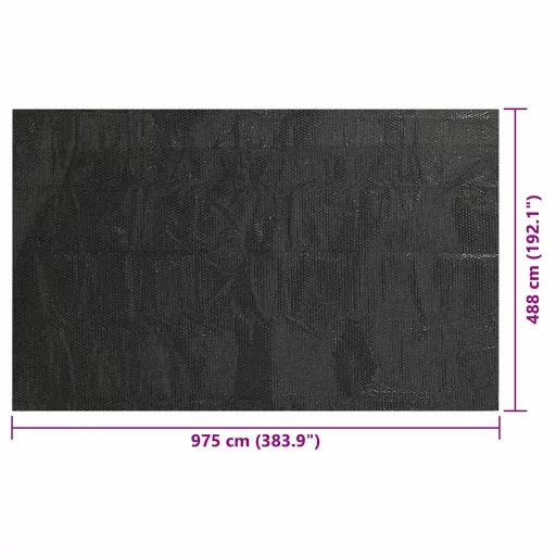 Fekete polietilén medencetakaró 975 x 488 cm