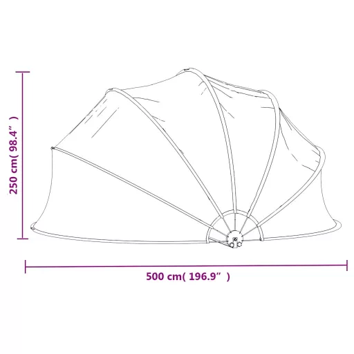 Medencekupola 500 x 250 cm