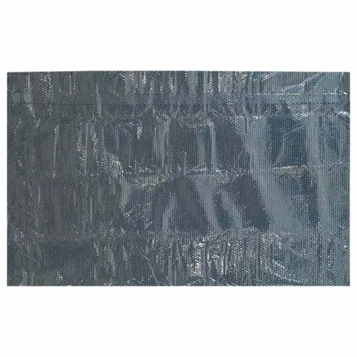 Fekete és kék napelemes lebegő PE medencefólia 732 x 366 cm