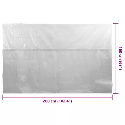 Szürke napelemes lebegő PE medencefólia 260 x 160 cm