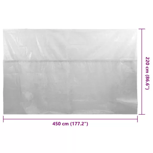 Szürke napelemes lebegő PE medencefólia 450 x 220 cm