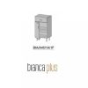 Bianca Plus 45 alacsony szekrény 1 ajtóval, 1 fiókkal, magasfényű fehér színben, balos