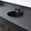 Dorin kerek egy medencés gránit mosogató szifonnal fekete