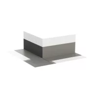 Bolta külső sarokszigetelő, szürke, 135x135x60 mm