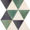 Domino Margot Green Mosaic dekorcsempe 25x35