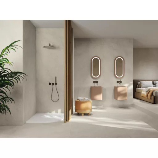 Angular Slate Cemento íves zuhanytálca 90X90