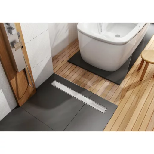 Padlóösszefolyó acél fedlappal 100 cm 