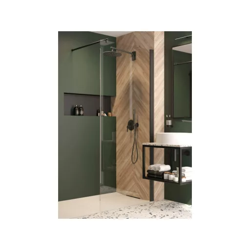 Kerria Plus zuhanyfal 80, fekete