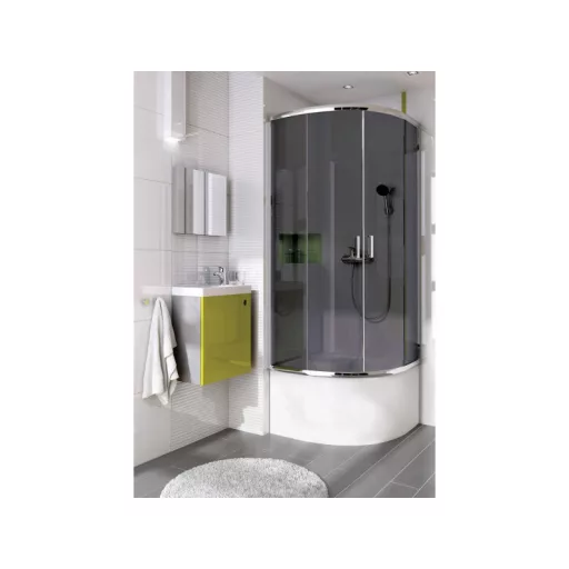 Funkia íves zuhanykabin 80 szürke üveg